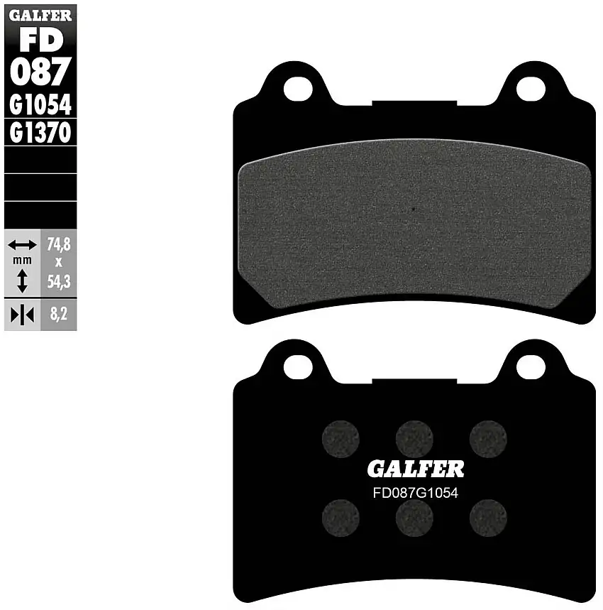 Pastiglie freno posteriori Galfer per Yamaha XV 1600 Wild Star 1999 - Mescola G1054 semimetallica FD087G1054