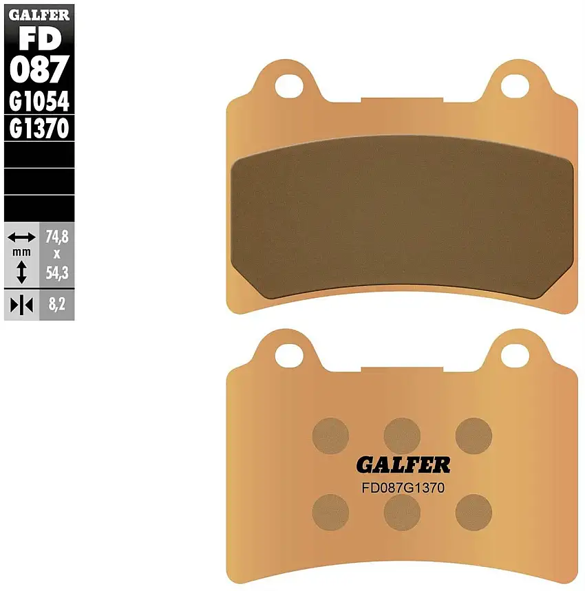 Pastiglie freno posteriori Galfer per Yamaha XV 1600 Wild Star 1999 - Mescola G1370 sinterizzata strada FD087G1370