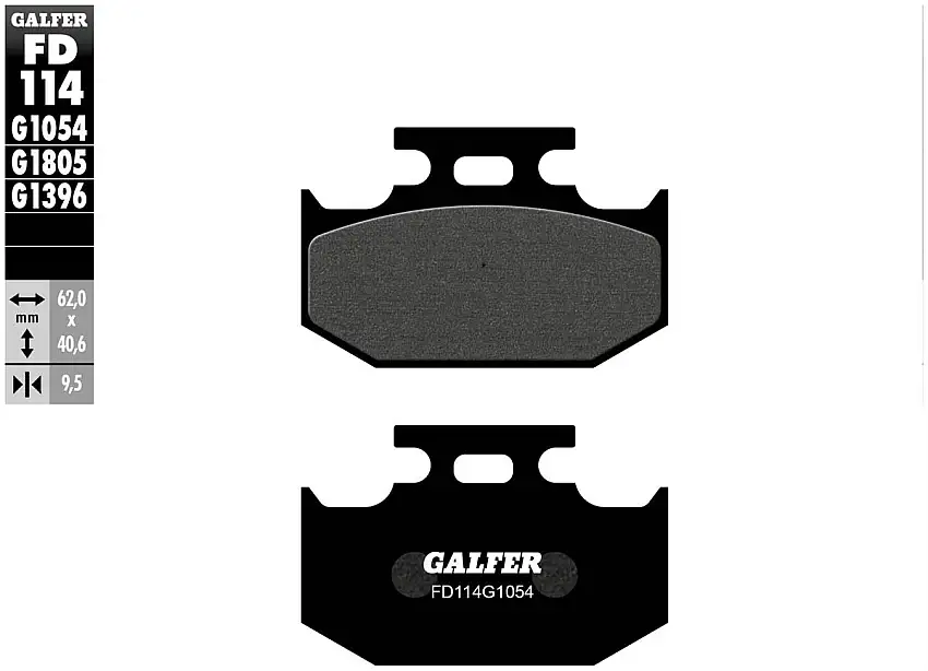 Pastiglie freno posteriori Galfer per Yamaha YZF 125 R 18-23 - Mescola G1054 semimetallica FD114G1054