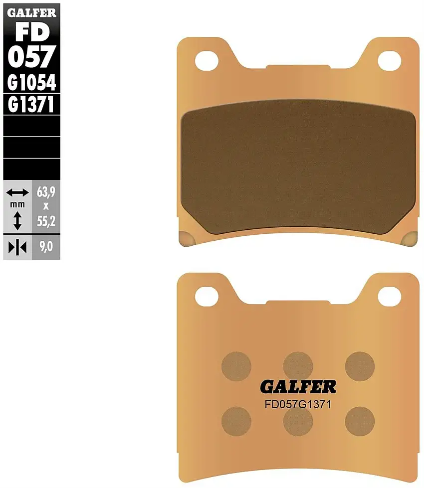 Pastiglie freno posteriori Galfer per Yamaha YZF 750 R 93-95 - Mescola G1371 sinterizzata strada FD057G1371