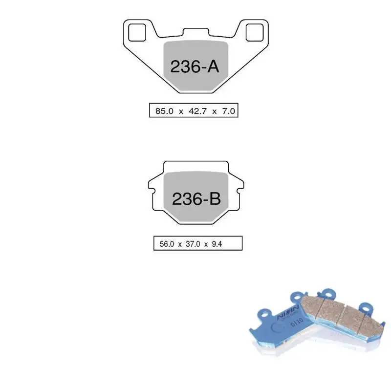 Pastiglie freno posteriori Nissin per cagiva w-16 600 2s 95-97 - Mescola Organica NS 04 442P23604