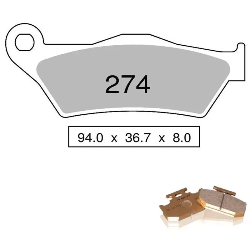 Pastiglie freno posteriori Nissin per Ducati Multistrada V4 RS 2025 - Mescola Organica Off Road GS 02 442P27402