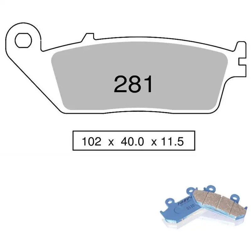 Pastiglie freno posteriori Nissin per honda cbr 750 super aero 1988 - Mescola Organica NS 04 442P28104