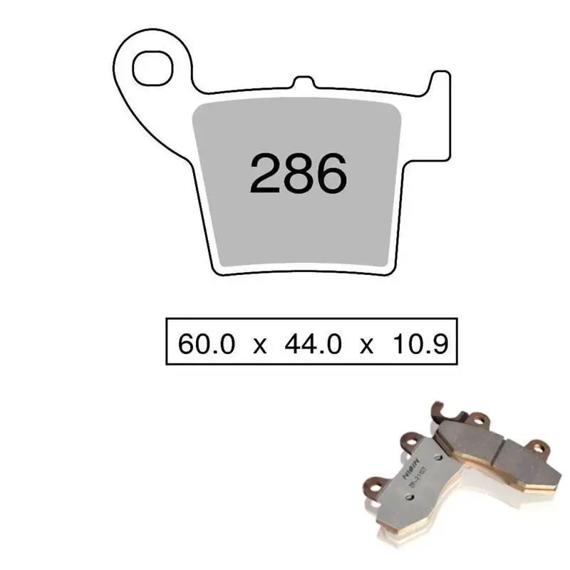 Pastiglie freno posteriori Nissin per Honda CR 125 R 02-08 - Mescola Sinterizzata ST/MX 03 442P28603