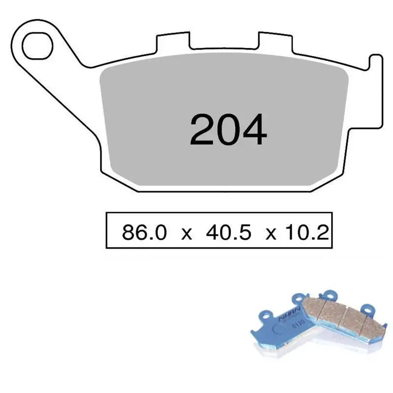 Pastiglie freno posteriori Nissin per Honda Deauville NT 650 98-01 - Mescola Organica NS 04 442P20404