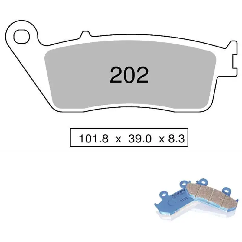 Pastiglie freno posteriori Nissin per Honda Silver Wing 400 06-08 - Mescola Organica NS 04 442P20204