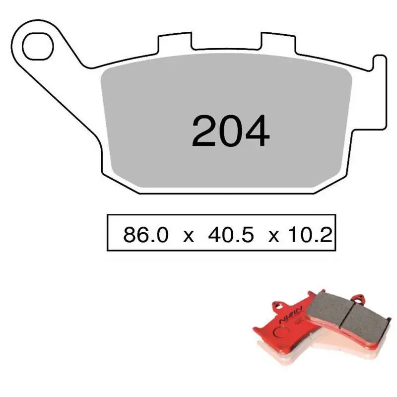 Pastiglie freno posteriori Nissin per honda vt 250 fl spada 89-90 - Mescola Semimetallica Racing RS 01 442P20401