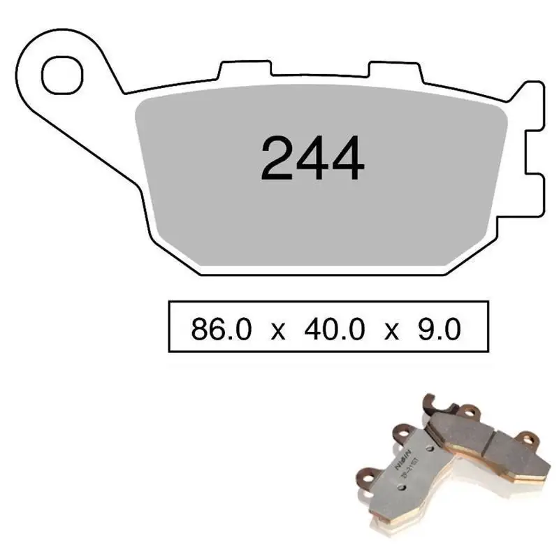 Pastiglie freno posteriori Nissin per Honda VTR 1000 F 97-05 - Mescola Sinterizzata ST/MX 03 442P24403