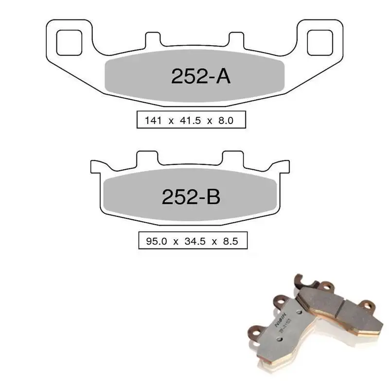 Pastiglie freno posteriori Nissin per kawasaki gpz 900 r ninja (zx900a7) 90-96 - Mescola Sinterizzata ST/MX 03 442P25203