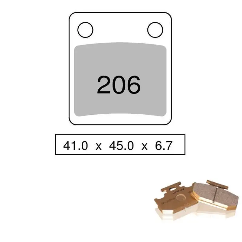 Pastiglie freno posteriori Nissin per kawasaki klx 125 ( caf-cbf ) 10-12 - Mescola Organica Off Road GS 02 442P20602
