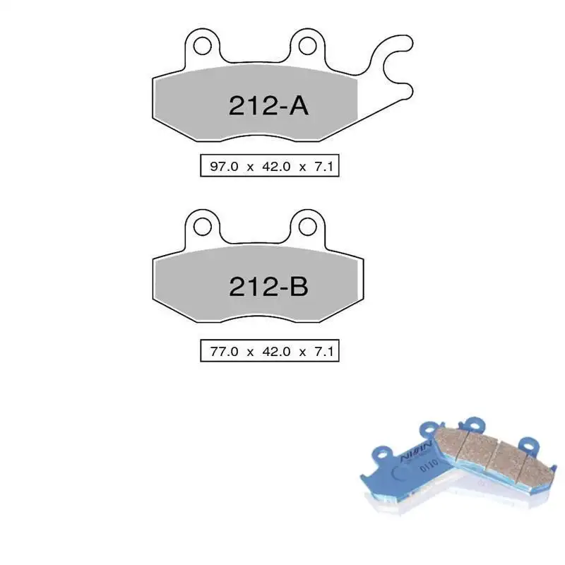 Pastiglie freno posteriori Nissin per Kawasaki Ninja 125 ABS 19-23 - Mescola Organica NS 04 442P21204