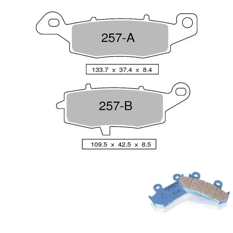 Pastiglie freno posteriori Nissin per kawasaki vn 800 drifter (c1-c2) 99-01 - Mescola Organica NS 04 442P25704