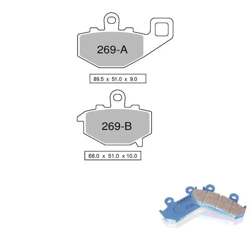 Pastiglie freno posteriori Nissin per Kawasaki Z 1000 SX 11-17 - Mescola Organica NS 04 442P26904