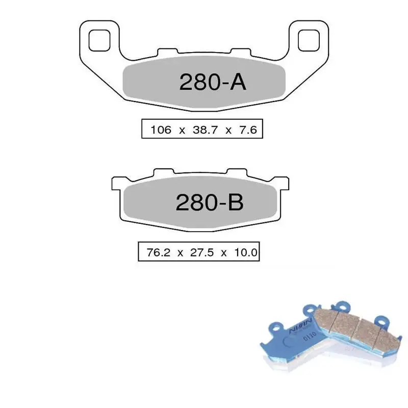 Pastiglie freno posteriori Nissin per kawasaki zr 550 zephyr ( b1-b8 ) 90-92 - Mescola Organica NS 04 442P28004