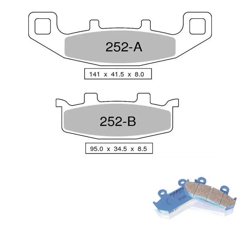Pastiglie freno posteriori Nissin per kawasaki zzr 400 90-92 - Mescola Organica NS 04 442P25204