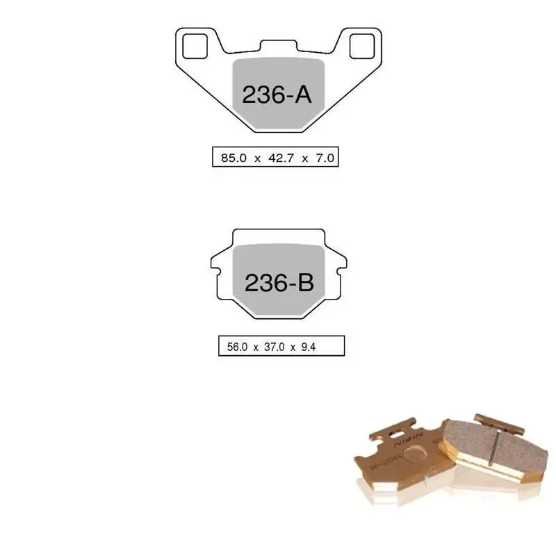 Pastiglie freno posteriori Nissin per ktm lc4 350 1993 - Mescola Organica Off Road GS 02 442P23602
