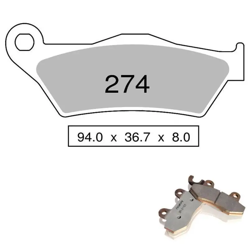 Pastiglie freno posteriori Nissin per Moto Guzzi Griso 1100 05-08 - Mescola Sinterizzata ST/MX 03 442P27403