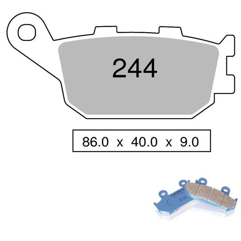 Pastiglie freno posteriori Nissin per Suzuki Bandit 1250 S 07-12 - Mescola Organica NS 04 442P24404