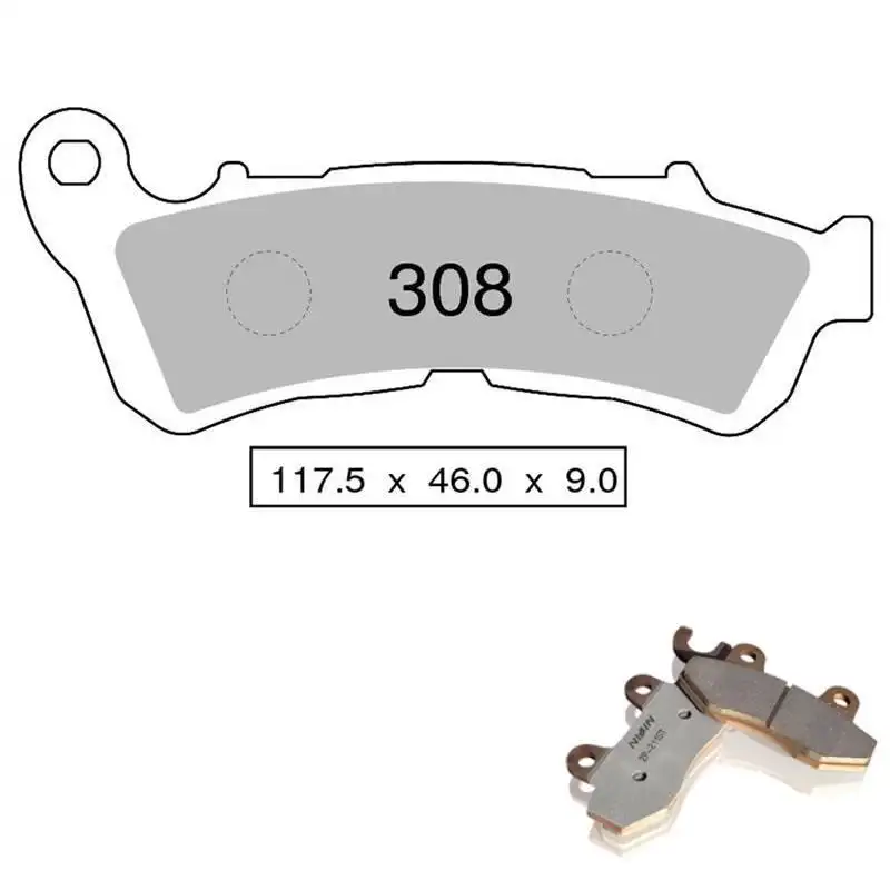 Pastiglie freno posteriori Nissin per Suzuki Burgman 200 07-13 - Mescola Sinterizzata ST/MX 03 442P30803
