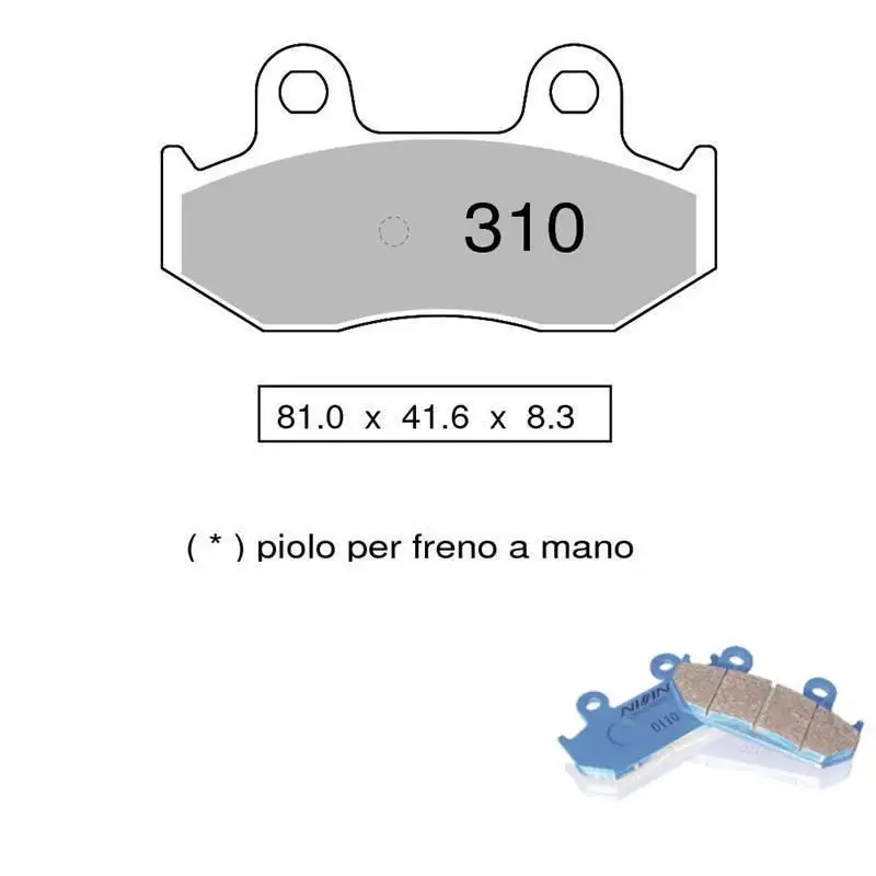 Pastiglie freno posteriori Nissin per Suzuki Burgman 400 99-00 - Mescola Organica NS 04 442P31004