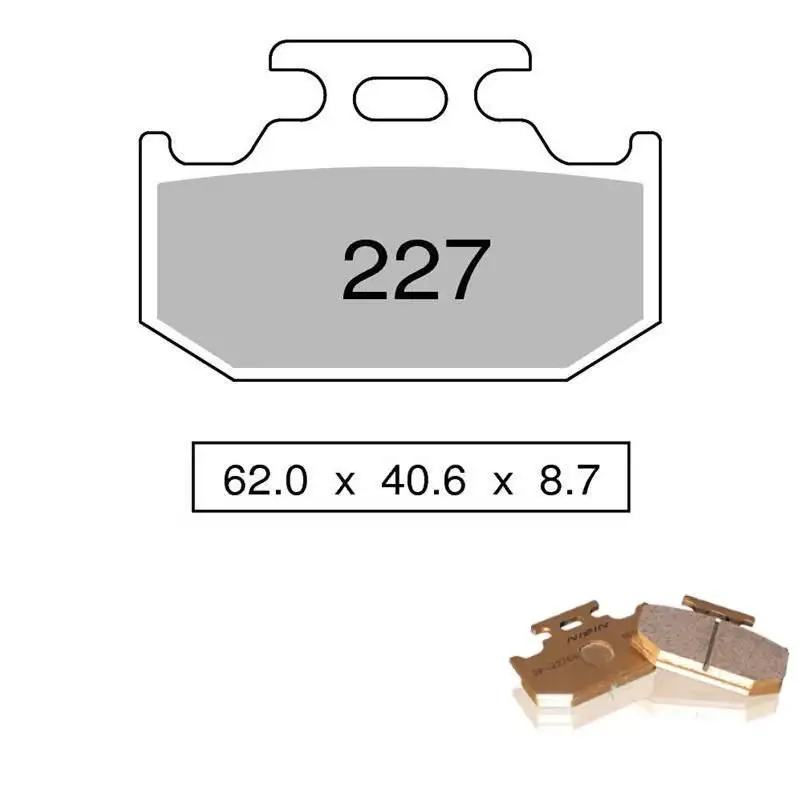 Pastiglie freno posteriori Nissin per Suzuki RM 250 89-90 - Mescola Organica Off Road GS 02 442P22702