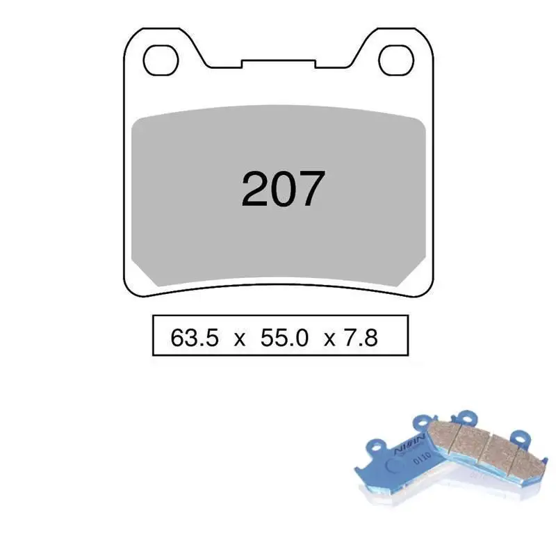 Pastiglie freno posteriori Nissin per yamaha gts 1000 (abs) #532 - conv. #530 93-01 - Mescola Organica NS 04 442P20704