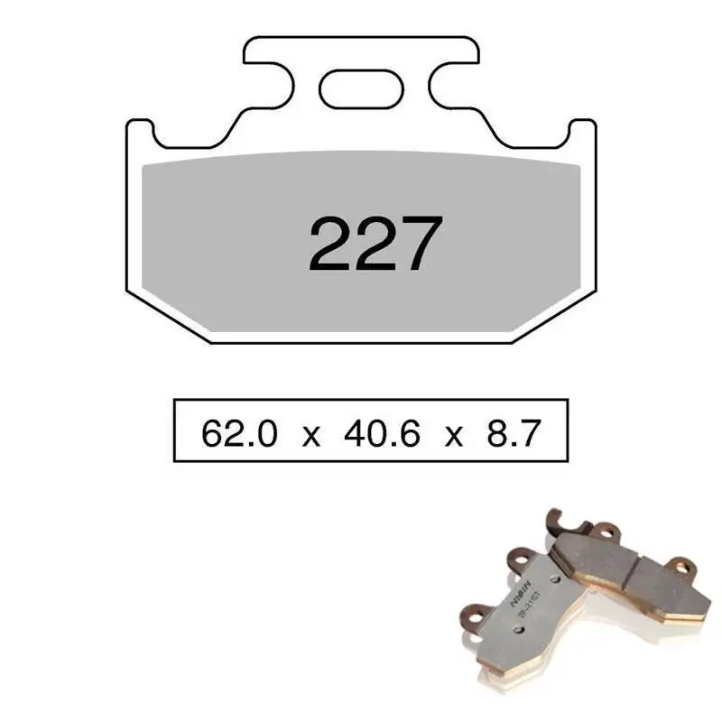 Pastiglie freno posteriori Nissin per Yamaha Tricker 250 05-07 - Mescola Sinterizzata ST/MX 03 442P22703