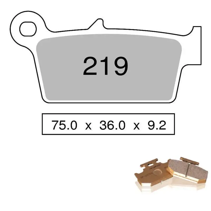 Pastiglie freno posteriori Nissin per Yamaha WRF 250 01-02 - Mescola Organica Off Road GS 02 442P21902