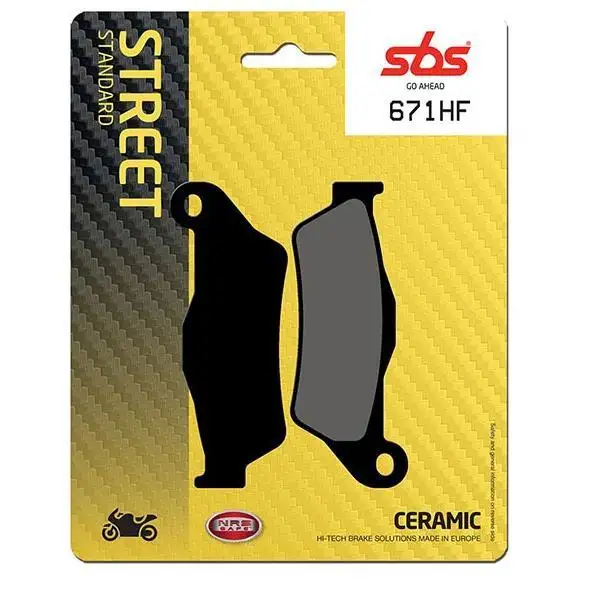 Pastiglie freno posteriori SBS per Aprilia Futura 1000 01-04 - Mescola HF ceramica strada 671HF