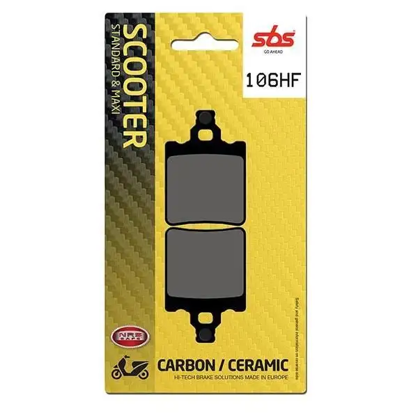 Pastiglie freno posteriori SBS per aprilia rx r 6v 50 95-98 - Mescola HF ceramica strada 106HF