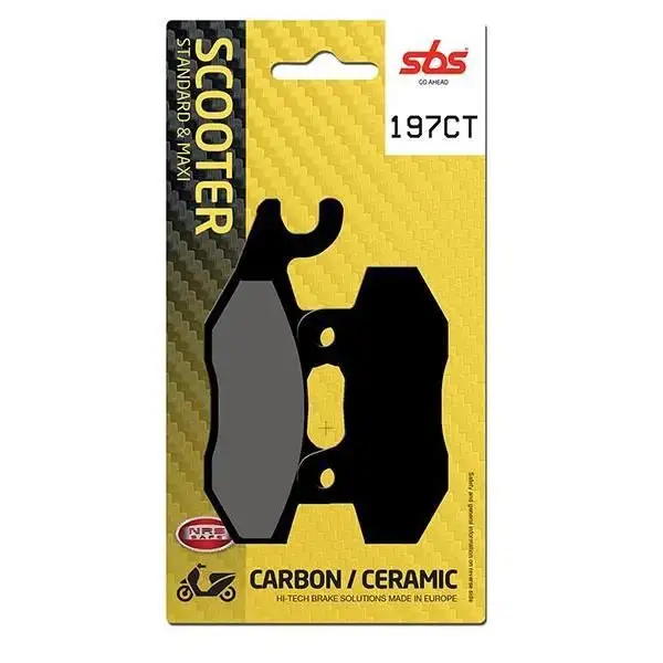 Pastiglie freno posteriori SBS per benelli caffè nero e3 125 08-12 - Mescola CT Carbon Ceramica Scooter 197CT