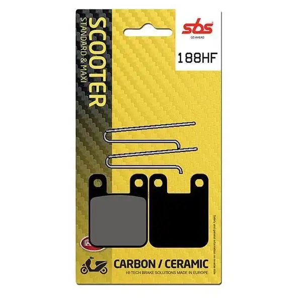 Pastiglie freno posteriori SBS per Derbi Gpr 125 R 04-09 - Mescola HF ceramica strada 188HF