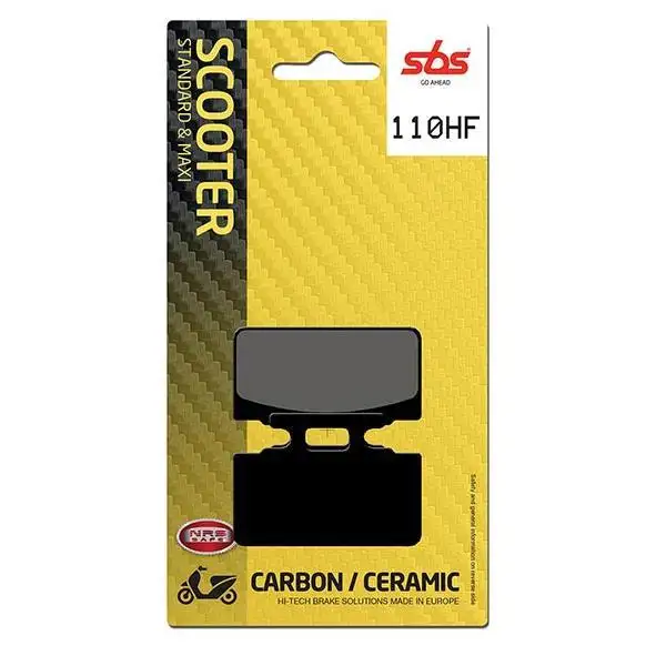 Pastiglie freno posteriori SBS per Honda RS 125 R 91-94 - Mescola HF ceramica strada 110HF