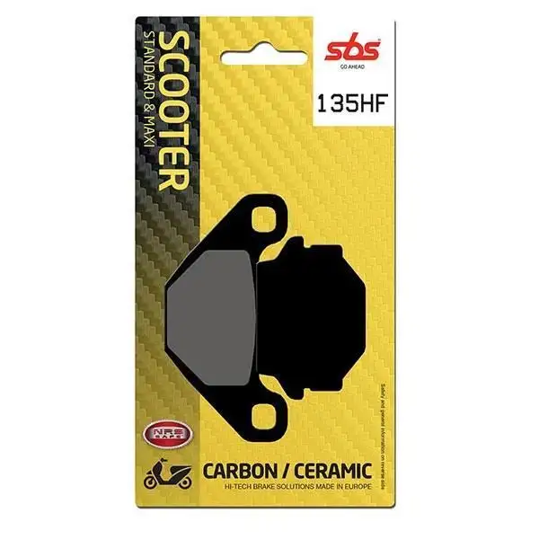 Pastiglie freno posteriori SBS per kawasaki kl super sherpa 250 00-04 | 09-10 - Mescola HF ceramica strada 135HF