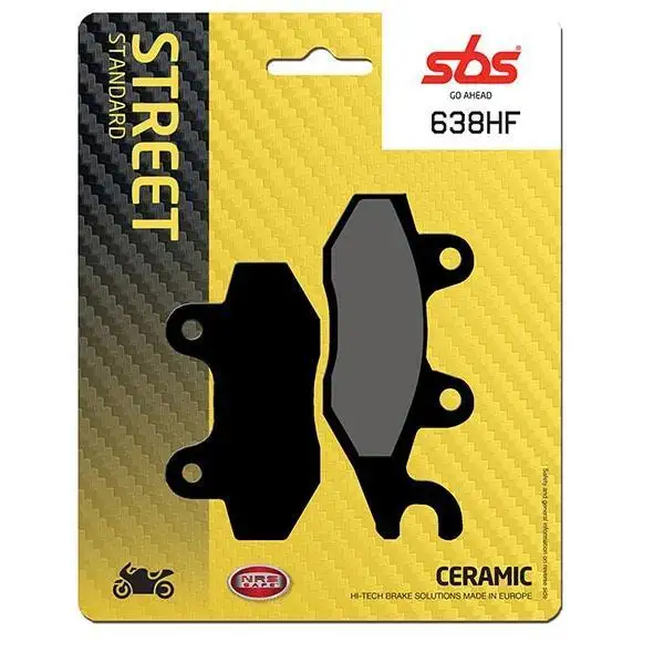 Pastiglie freno posteriori SBS per Kawasaki Z 125 19-24 - Mescola HF ceramica strada 638HF