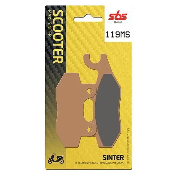 Pastiglie freno posteriori SBS per Kymco Dink 150 97-98 - Mescola MS Sinterizzata Scooter 119MS