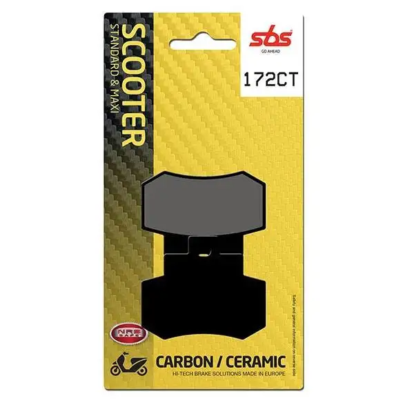 Pastiglie freno posteriori SBS per Kymco Grand Dink 250 01-06 - Mescola CT Carbon Ceramica Scooter 172CT
