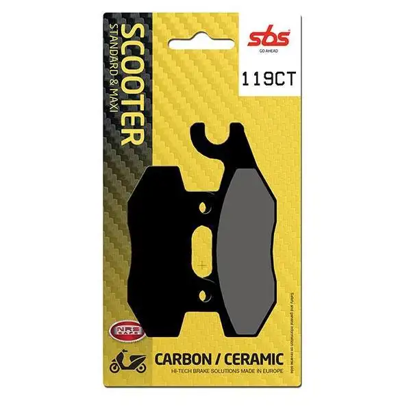 Pastiglie freno posteriori SBS per Kymco Yup 250 03-06 - Mescola CT Carbon Ceramica Scooter 119CT