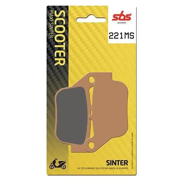 Pastiglie freno posteriori SBS per mbk yp r skycruiser 250 14-16 - Mescola MS Sinterizzata Scooter 221MS