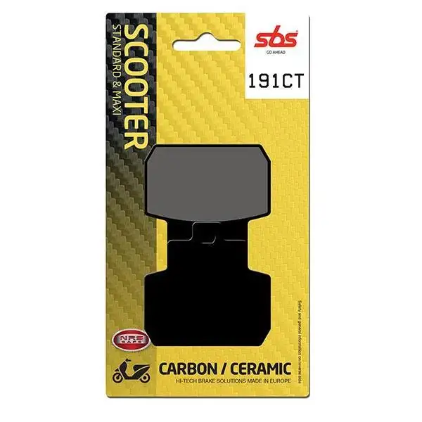 Pastiglie freno posteriori SBS per Piaggio Beverly 500 Cruiser 07-12 - Mescola CT Carbon Ceramica Scooter 191CT