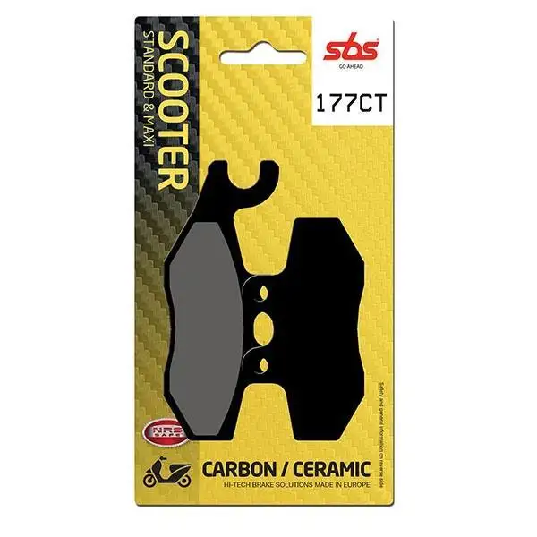 Pastiglie freno posteriori SBS per Piaggio Carnaby 300 Cruiser 09-12 - Mescola CT Carbon Ceramica Scooter 177CT