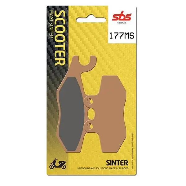 Pastiglie freno posteriori SBS per Piaggio MP3 500 LT Sport-Business ABS 14-16 - Mescola MS Sinterizzata Scooter 177MS