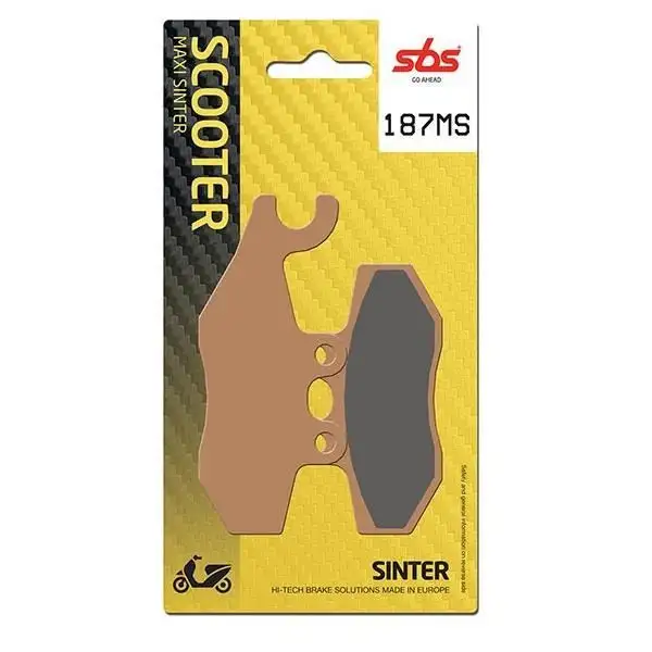 Pastiglie freno posteriori SBS per piaggio mp3 ie yourban erl/sport 300 11-15 - Mescola MS Sinterizzata Scooter 187MS