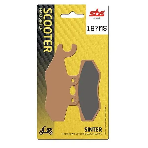 Pastiglie freno posteriori SBS per Piaggio X7 300 Evo 09-12 - Mescola MS Sinterizzata Scooter 187MS