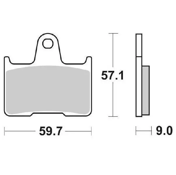 Pastiglie freno posteriori SBS per Suzuki Bandit 650 05-06 - Mescola DC Dual carbon pista 765DC