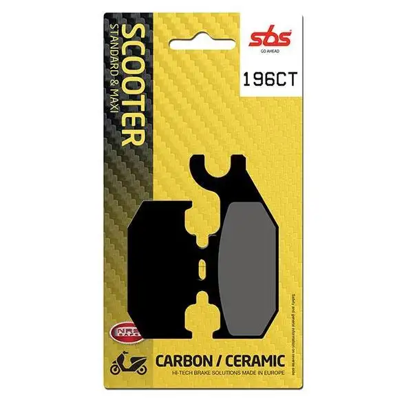 Pastiglie freno posteriori SBS per Suzuki Burgman 200 07-20 - Mescola CT Carbon Ceramica Scooter 196CT