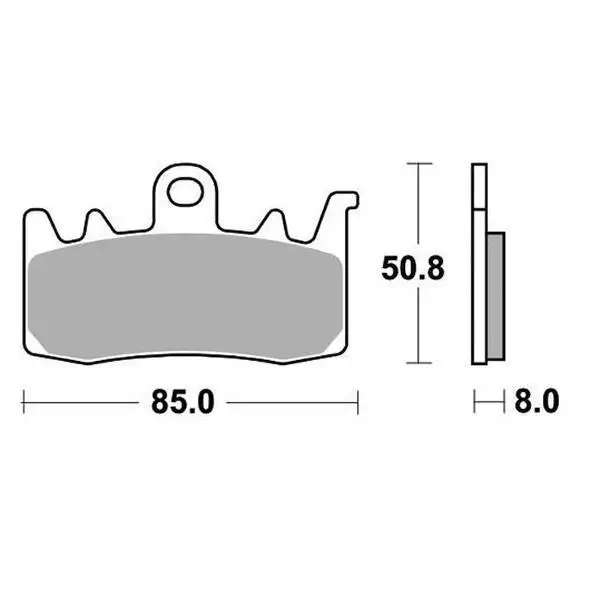 Pastiglie freno posteriori SBS per Triumph Rocket III GT 20-23 - Mescola RST sinterizzata strada/pista 900RST