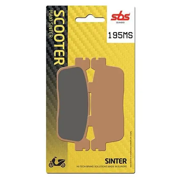 Pastiglie freno posteriori SBS per Yamaha X-Max 400 ABS 14-20 - Mescola MS Sinterizzata Scooter 195MS