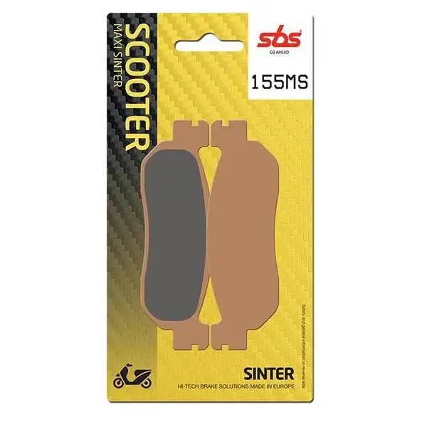 Pastiglie freno posteriori SBS per yamaha yp majesty dx / yp majesty dx abs 250 98-99 - Mescola MS Sinterizzata Scooter 155MS