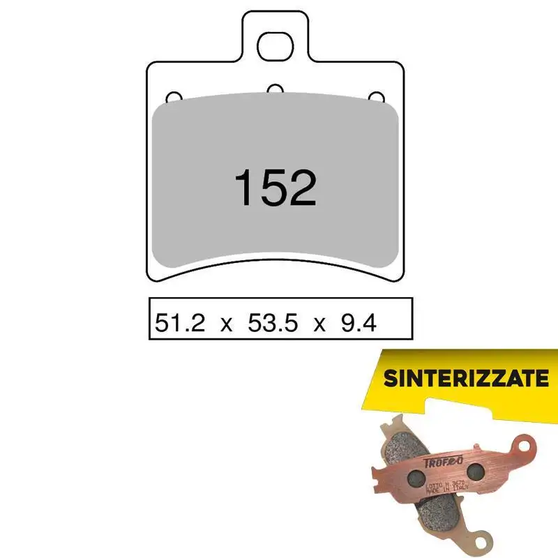 Pastiglie freno posteriori Trofeo by Ognibene per Aprilia Atlantic 500 01-09 - Mescola Sinterizzata 01 43015201